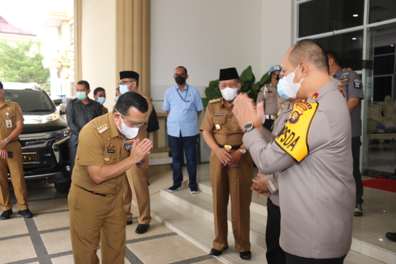 Kapolda Jambi Sambut Kunjungan Gubernur Al Haris dan Wakilnya Abdullah Sani