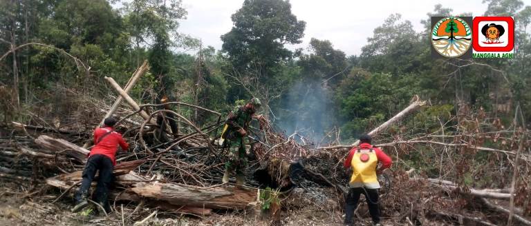 Desa Karang Mendapo Terjadi Karhutla, Satgas Temukan 1 Hektare Lahan Dibakar Dengan Cara Stekingan