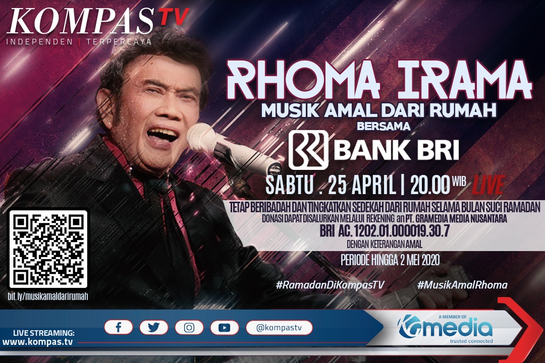 Link Live Streaming Kompas TV Konser Amal Rhoma Irama 'Perjuangan dan Doa'
