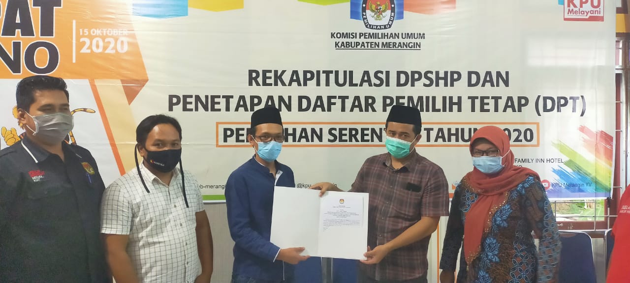 KPU dan Bawaslu Merangin Sepakat, DPT Pilgub Jambi Berkurang 13.841 Orang
