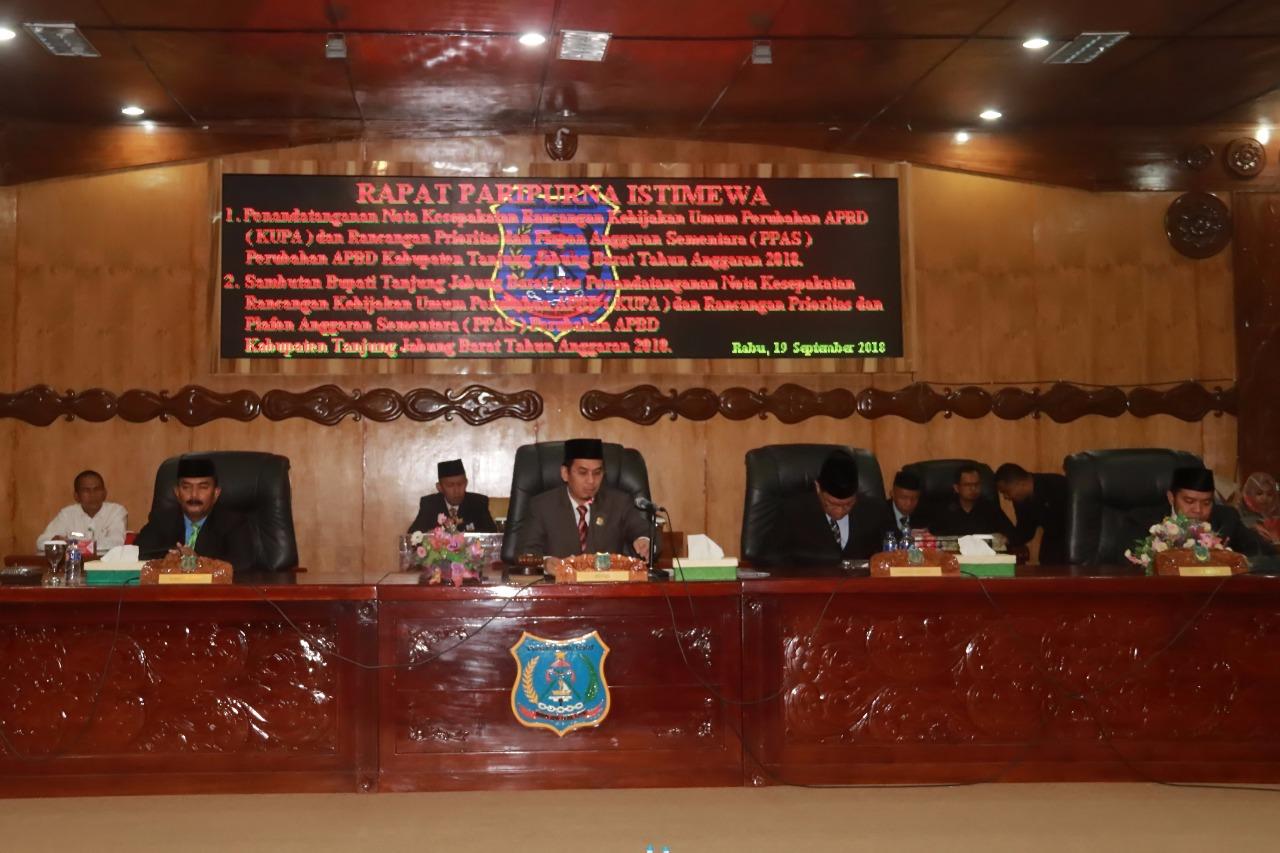 KUPA dan PPAS Tanjab Barat 2018 Disetujui