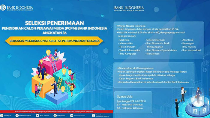 Lowongan Kerja Bank Indonesia untuk Lulusan S1 dan Lulusan S2, Pendaftaran hingga 29 Juli 2021