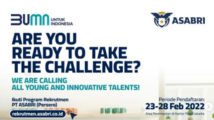 Lowongan Kerja BUMN PT Asabri untuk Lulusan S1, Terakhir Pendaftaran 28 Februari 2022