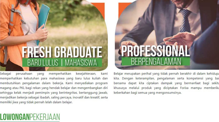 Lowongan Kerja PT Forisa Nusapersada untuk Lulusan SMA, Simak Persyaratannya