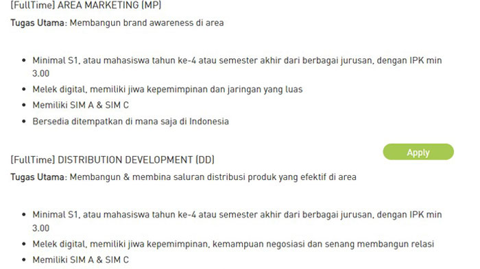 Lowongan Kerja Nutrifood untuk Lulusan SMA hingga Lulusan S1, Tersedia 7 Posisi