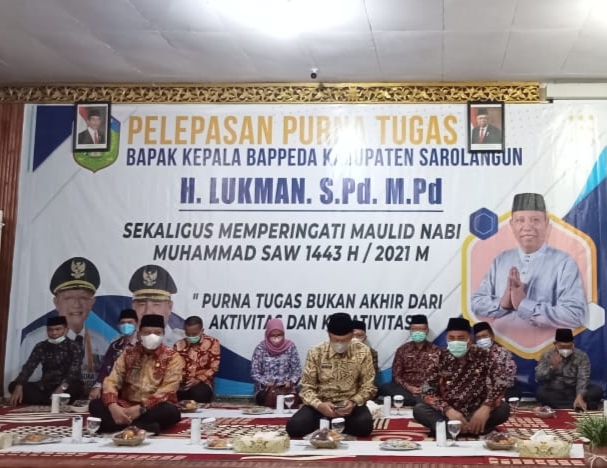 Lukman Kepala Bappeda Sarolangun Purna Tugas Setelah 35 Tahun Jadi ASN