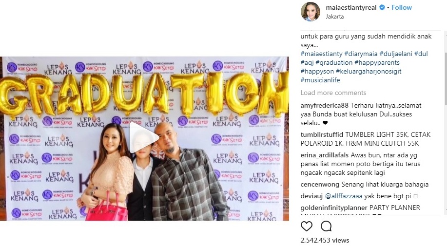'Kebanting bgt om dhani sm bunda' Ahmad Dhani Kena Bully di Video Maia Estianty, Dul Wisuda
