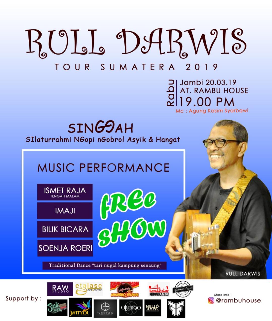 Rull Darwis, Musisi Indie akan Bersenandung di Kota Jambi, Malam Ini, Catat Waktu dan Tempatnya