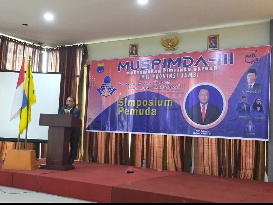 Kader PMII Dimotivasi Jadi Pengusaha, Staf Khusus Wapres Bicara di Simposium Pemuda di Jambi