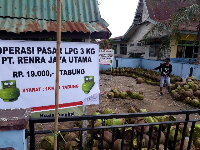 Ada Operasi Pasar Gas LPG 3 Kg di Tungkal, Harga Jual Rp 19 Ribu
