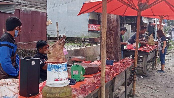 HARGA Daging Babi Saingi Daging Sapi di Siantar, Warga Beralih Beli Daging Aili yang Lebih Murah
