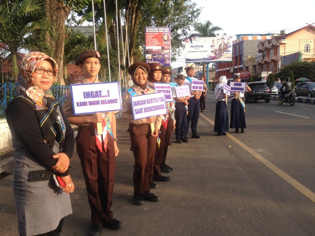 Operasi Simpatik di Jalan Sudirman The Hok Libatkan Anak Sekolah