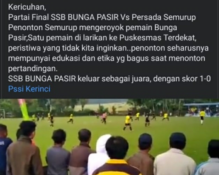Satu Pemain Dilarikan ke RS, Netizen Sesalkan Aksi Pengeroyokan Pertandingan Bola yang Viral