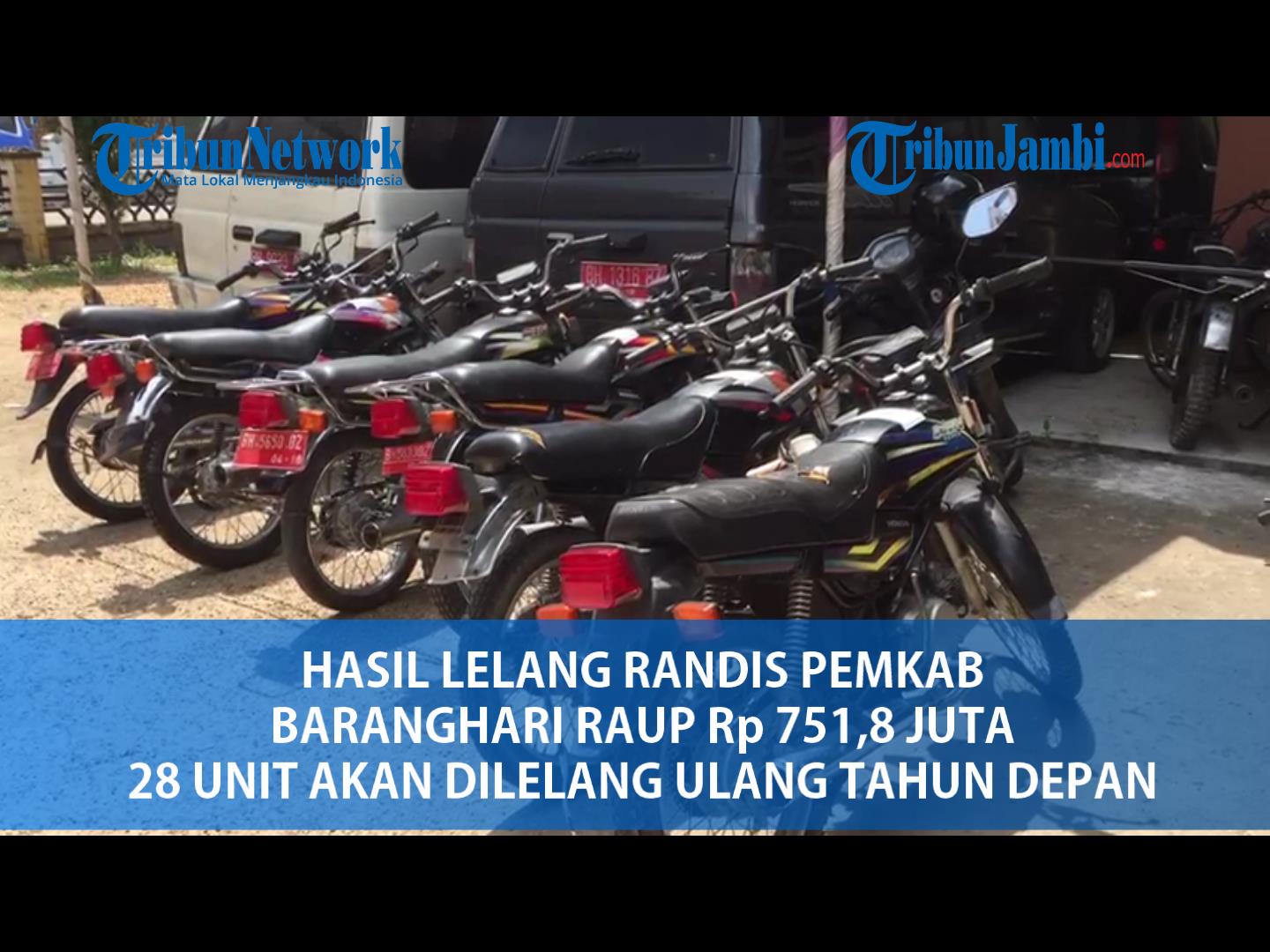 28 Unit akan Dilelang Ulang, Pemkab Batanghari Raup Rp751,8 Juta dari Lelang Kendaraan Dinas