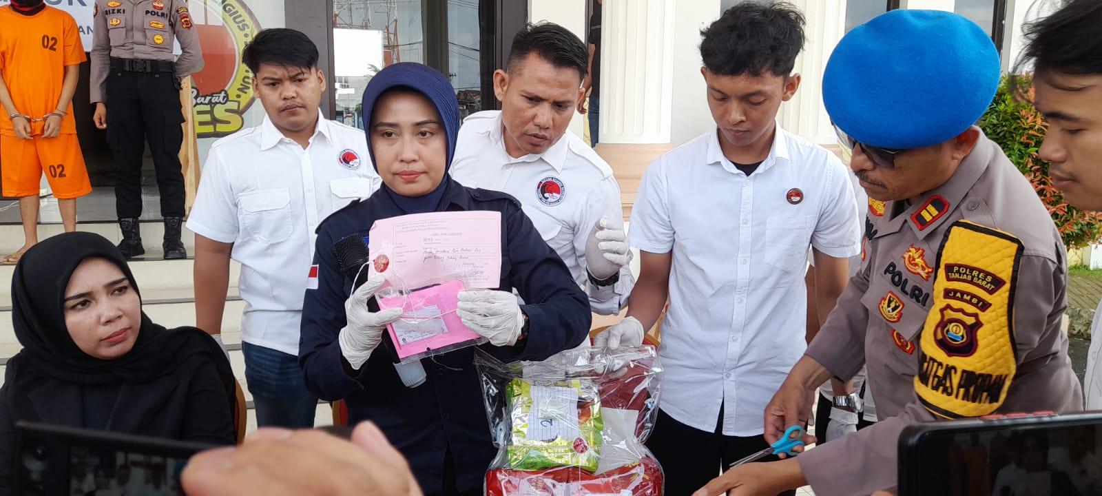 Miliaran Rupiah Barang Bukti Narkotika Dimusnahkan Polres Tanjab Barat