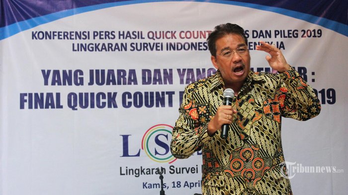 Final Quick Count Versi LSI Denny JA: Jokowi Menang di 20 Provinsi, Prabowo Unggul 14 Provinsi