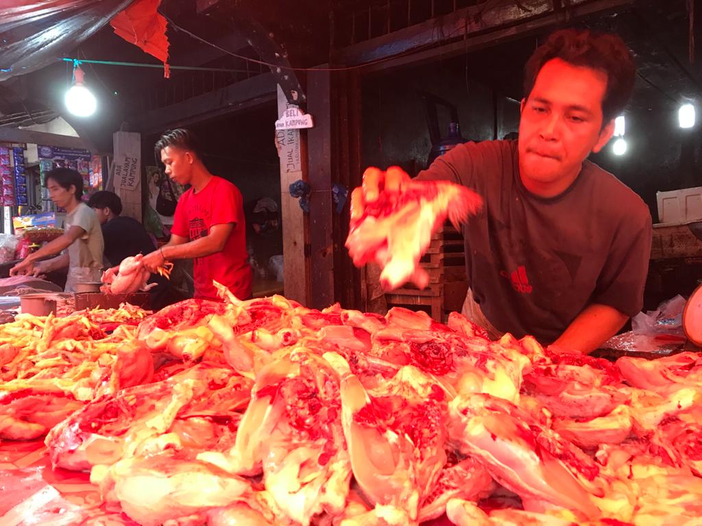 Harga Ayam di Pasar Tanggo Rajo Tungkal Ilir Mulai Naik