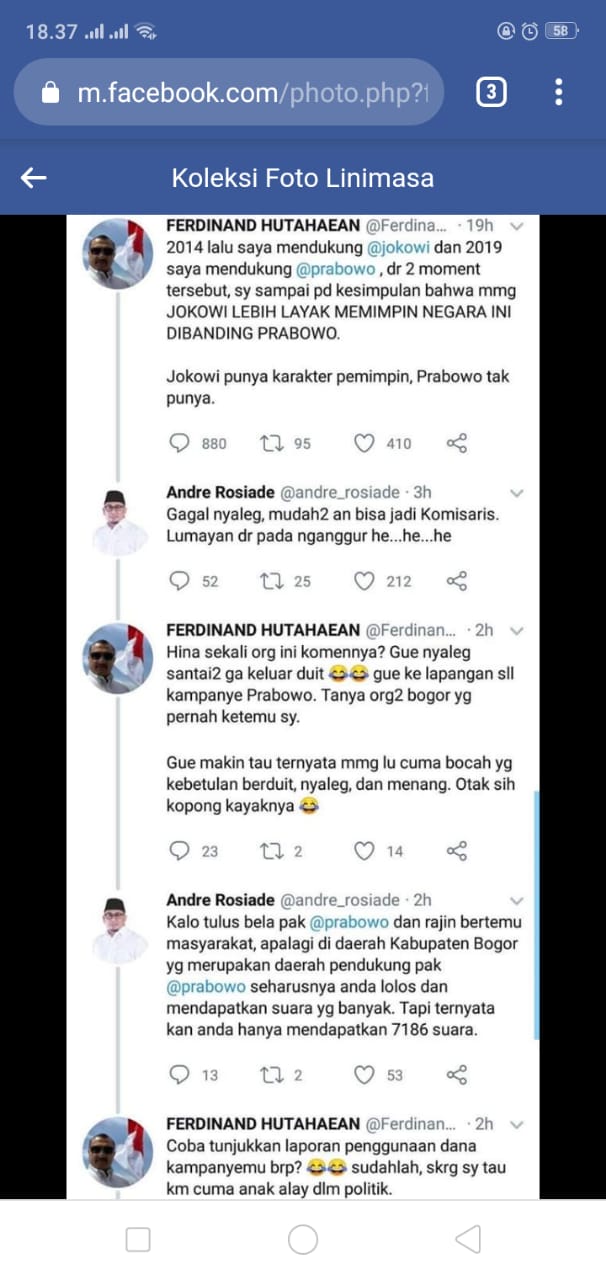 Prabowo Disinggung Ferdinand Hutahaean Tak Punya Karakter Pemimpin, Andre Rosiade Bereaksi