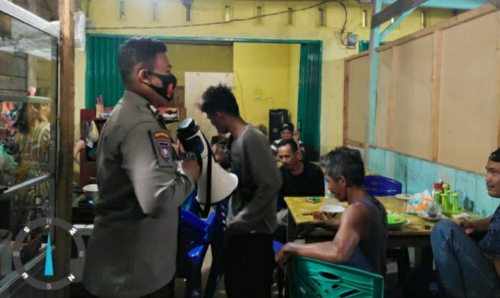 Polisi di Tebo Datangi Warung dan Cafe Yang Rawan Langgar Prokes