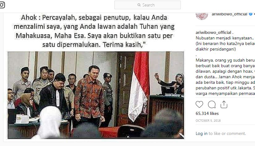 Kalimat Peringatan Ahok dari Ari Wibowo Terbukti? 'Saya akan buktikan, satu persatu dipermalukan'