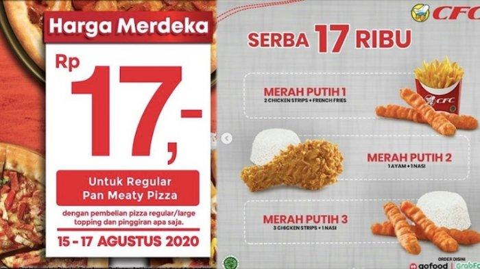 Deretan Promo Spesial HUT RI ke-75 di Lima Resto Cepat Saji, Mulai KFC hingga Pizza