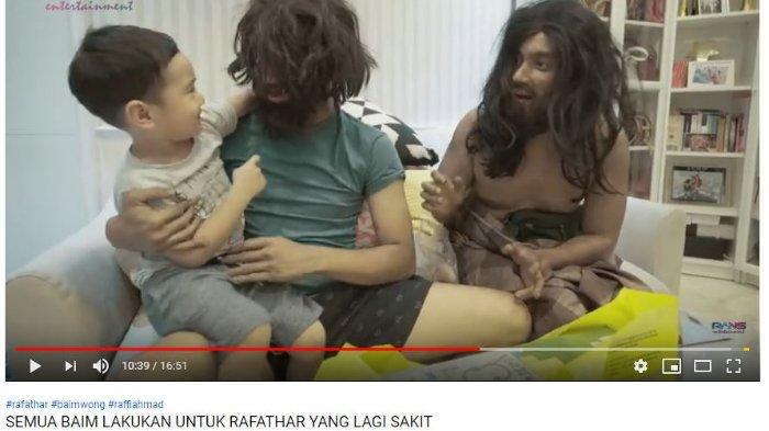 Tantangan Artis, Raffi Ahmad dan Baim Wong Dandan Kayak Orang Gila, Rafathar Nangis Ketakutan