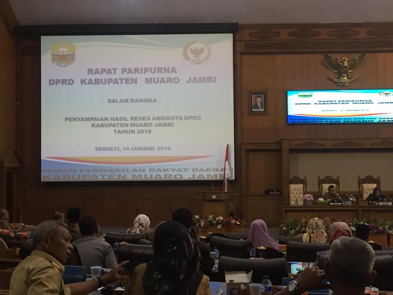 Persoalan Infrastruktur jadi PR, Penyampaian Hasil Reses Anggota DPRD Muarojambi