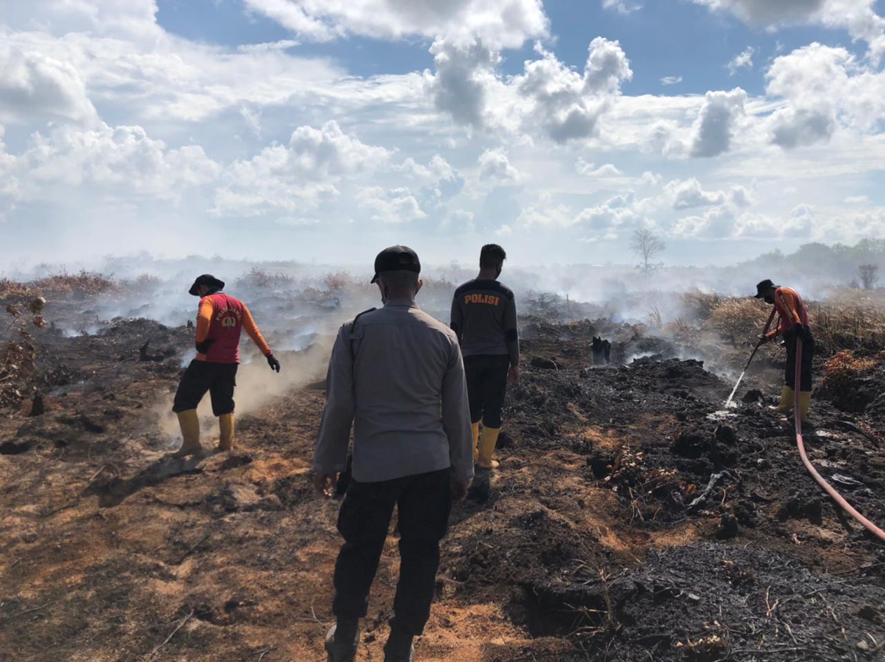 Tim Gabungan Polda Jambi: 25 HA Lahan Terbakar di Sadu Tanjabtim Berhasil Dipadamkan