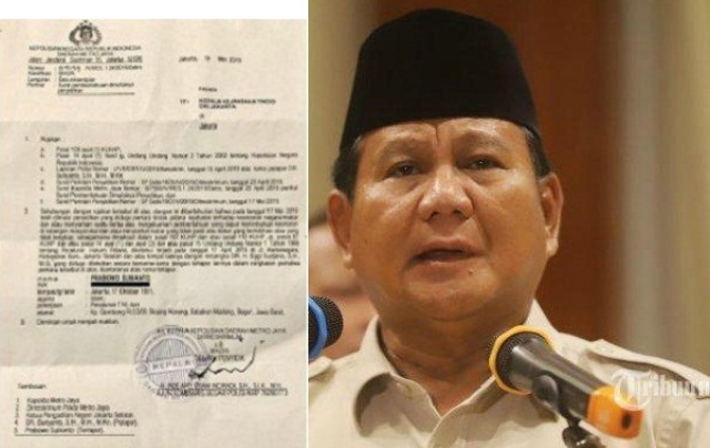 Baru Beredar, Polri Sudah Tarik SPDP Prabowo Tersangka Dugaan Makar, Ini Alasannya