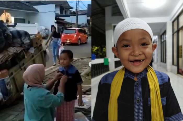 Inilah Potret Haru Anak Pemulung yang Selalu Taat Beribadah, Tampil Rapi dan Wangi saat ke Masjid