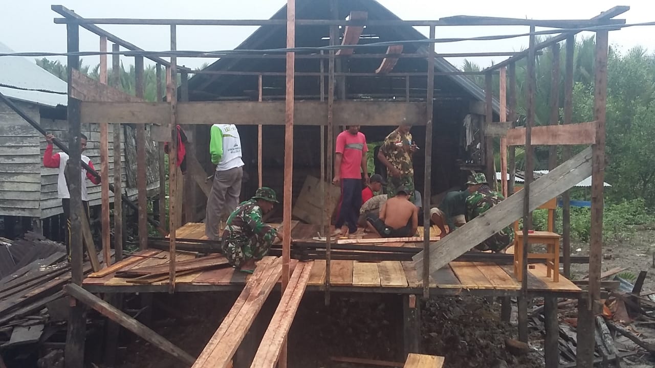 Satgas TMMD Reguler ke-103 Kodim 0419/Tanjab Kebut Program Bedah Rumah