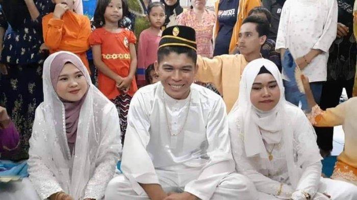 Viral, karena Tak Tega Memilih, Pria Nikahi 2 Wanita Sekaligus Ekspresi Wajah Pengantin jadi Sorotan