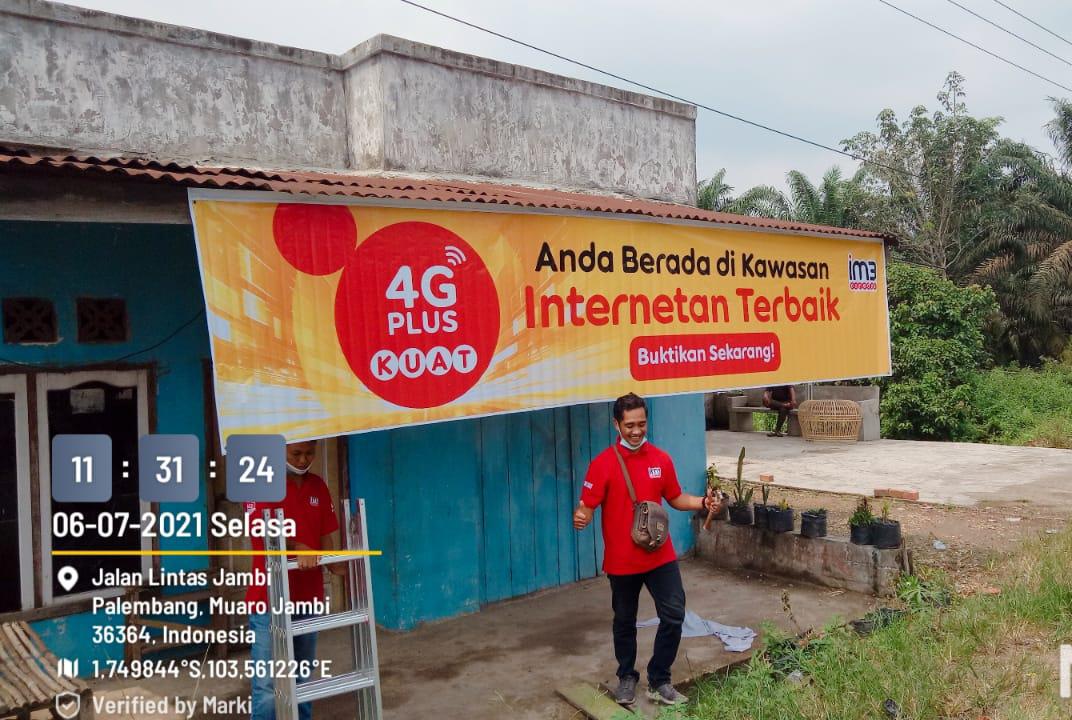 Warga Desa Tanjung Pauh Km 32 Mestong Lancar Internetan dengan Sinyal 4G Plus IM3 Ooredoo
