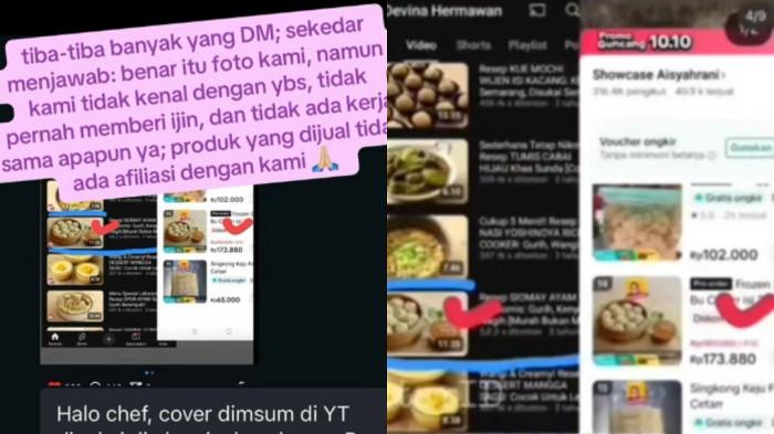 FOTONYA DICATUT - Foto resep siomay ala Chef Devina dijadikan foto produk Siomay forzen Pawon Bu Cetar milik adik Syahrini, Aisyahrani. Chef Devina tegaskan tak pernah ada kerja sama, bahkan tak kenal dengan Aisyahrani.
