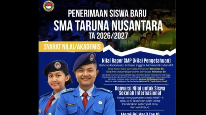 Ini 13 Dokumen untuk Pendaftaran Pensisru SMA Taruna Nusantara Magelang Angkatan 37