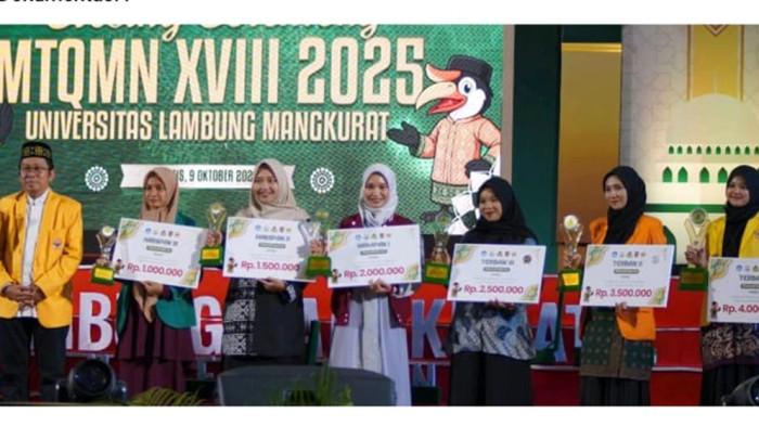 Hasil Latihan Tiap Hari, Mahasiswa Telkom University Raih Harapan 1 di MTQMN XVIII 2025