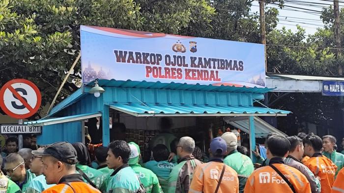 Komunitas Ojol di Kendal Punya Warung Kamtibmas, Sinergi Polisi Bangun Keamanan