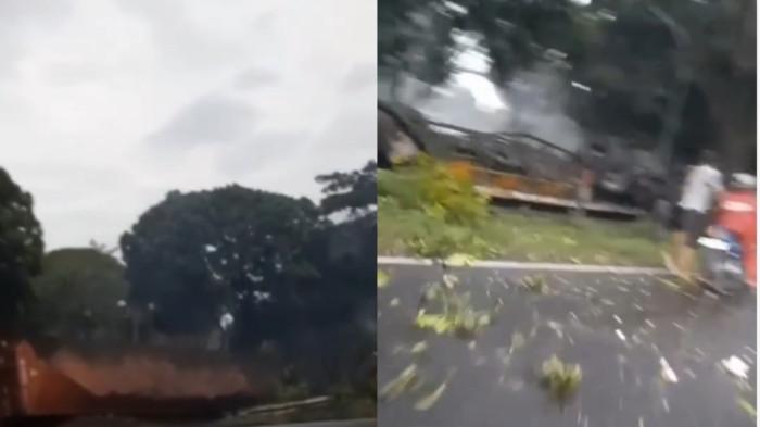 KECELAKAAN - Truk tronton kecelakaan di jalan lingkar Salatiga, Rabu (12/11/2025)