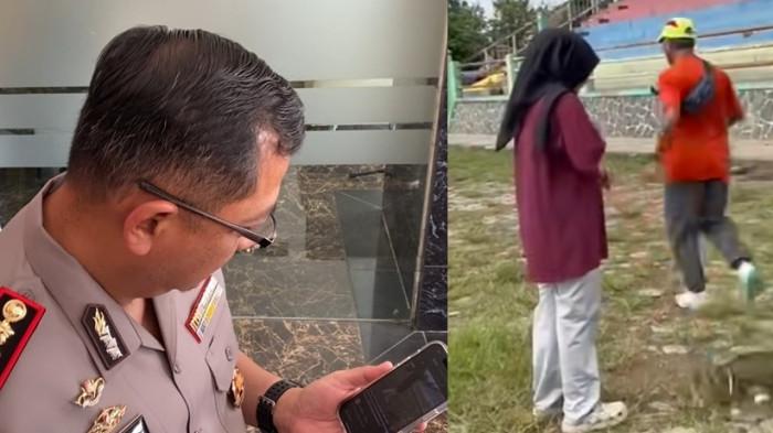 TONTON VIDEO VIRAL - Kabid Humas Polda Jawa Tengah, Kombes Pol Artanto memerhatikan video viral dugaan kekerasan terhadap seekor kucing sebelum memberikan keterangan pers di Mapolda Jateng, Senin (2/2/2026). Dalam keterangannya, dia menyatakan pihaknya telah memerintahkan Polres Blora untuk melakukan penyelidikan dan memastikan pelaku telah teridentifikasi. (TRIBUN JATENG/REZA GUSTAV)
