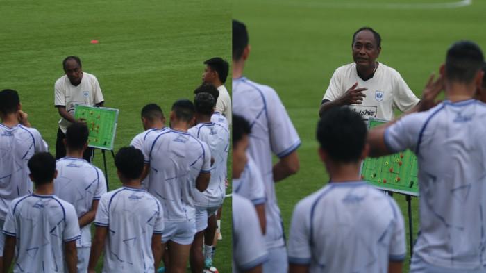 Perdana - Pelatih baru PSIS Semarang Kas Hartadi mulai pimpin latihan tim di Lapangan POJ Semarang, Rabu (22/4/2026).