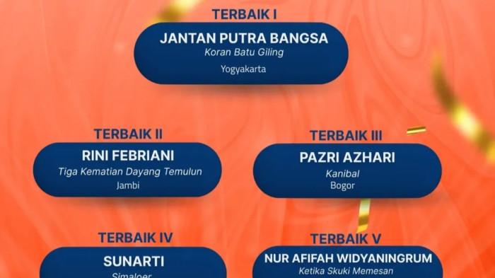 Daftar Pemenang Cerpen Festival Sastra HB Jassin 2025,  Koran Batu Giling Raih Karya Terbaik I