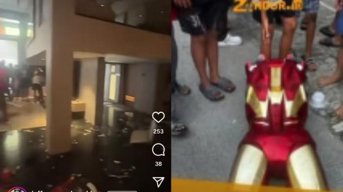Detik-detik Rumah Ahmad Sahroni Dijarah Pendemo, Patung Iron Man Dirusak