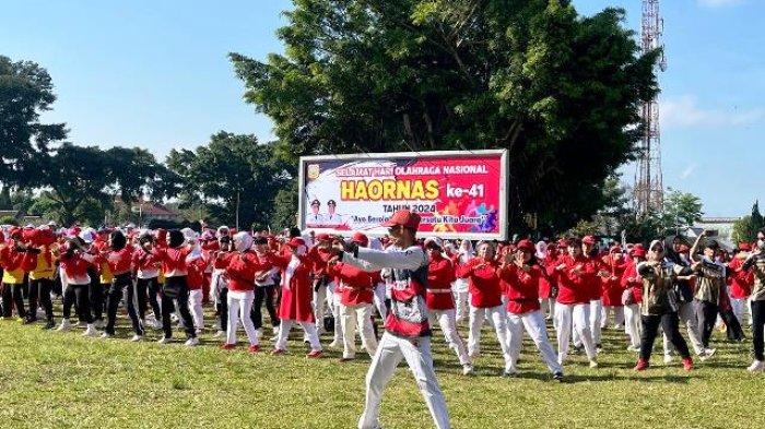 Peringatan Haornas di Wonosobo, Ratusan Orang Ikuti Upacara dan Senam Bersama di Alun-alun