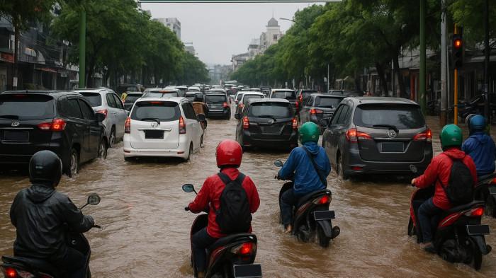 Penyebab Mogok dan Batas Aman saat Skutik Melawan Banjir
