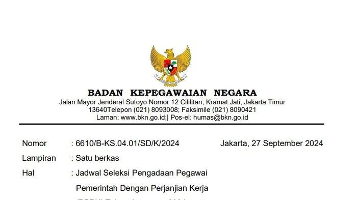 Link Download PDF Jadwal PPPK 2024 sscasn.bkn.go.id, Gelombang 1 Sampai 20 Oktober 2024