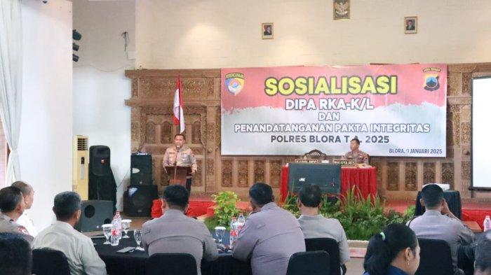 Sosialisasi DIPA 2025, Kapolres Blora Tekankan Penggunaan Anggaran Harus Bisa Dipertanggungjawabkan