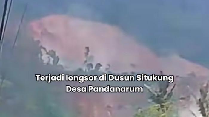 LONGSOR BANJARNEGARA -pergerakan tanah terjadi di Dusun Situkung, Desa Pandanarum, Kecamatan Pandanarum, Kabupaten Banjarnegara Jawa Tengah pada Minggu (16/11/2025) sekitar pukul 13.30 WIB.