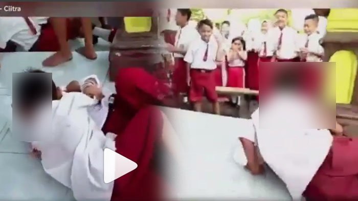 MIRIS! Sepasang Bocah SD Lakukan Hal tak Senonoh Disaksikan Puluhan Siswa, Videonya Viral