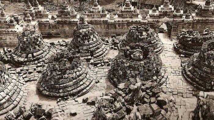 Jauh dari Kesan Megah Bahkan Bisa Dibilang Hancur, Begini Kondisi Candi Borobudur saat Ditemukan