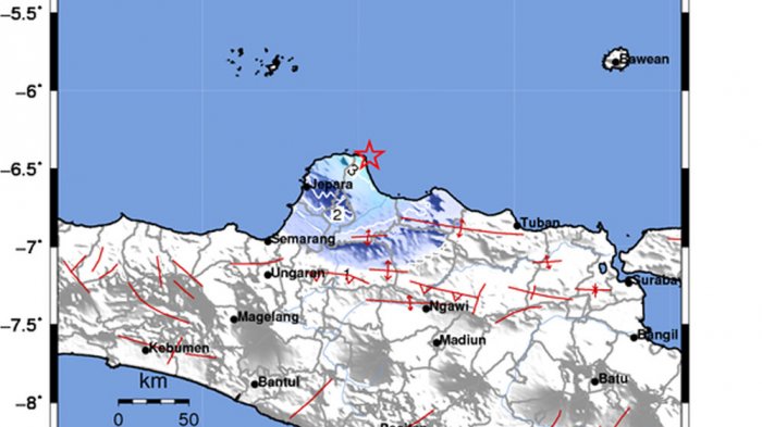 BREAKING NEWS, Gempa 4,3 SR Mengguncang Semenanjung Muria dan Sekitarnya